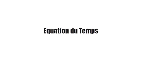 Equation of time by Maison Alcée